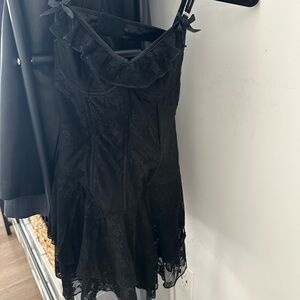Black Ruffled Tiered Mini Sundress